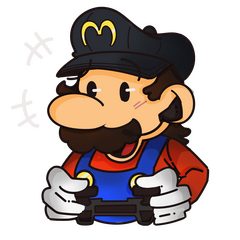 "McDonalds Worker Mario" Stiff PNGTuber - Talking Sprite