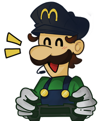 "McDonalds Worker Luigi" Stiff PNGTuber - Talking Sprite