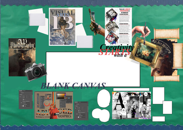 Department of Art's AP/DC/IB Courses Bulletin Board Digital Mockup