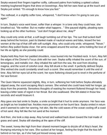 "When the Sun Kisses the Sea" HFW Draft